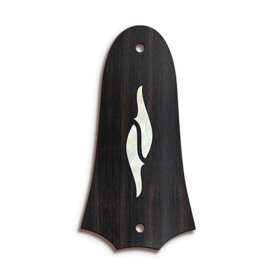 TaylorbyThalia Truss Rod Cover Classic Taylor Inlay Truss Rod Cover | Shape T4 - Fits 2 Hole Taylor Guitars 800 Series Element / Black Ebony