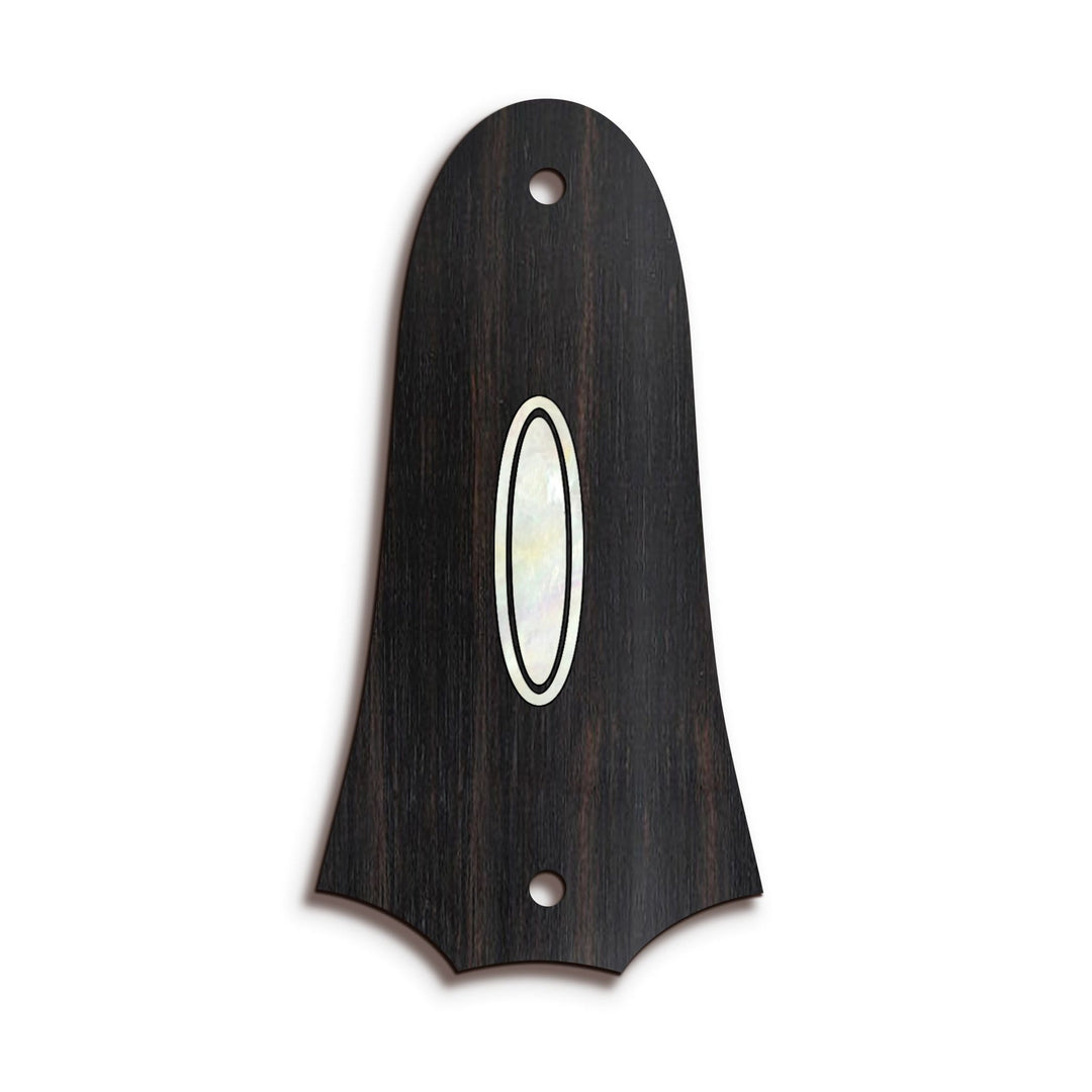 TaylorbyThalia Truss Rod Cover Classic Taylor Inlay Truss Rod Cover | Shape T4 - Fits 2 Hole Taylor Guitars Progressive Dots / Black Ebony