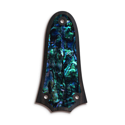 TaylorbyThalia Truss Rod Cover Custom Truss Rod Cover | Shape T3 - Fits 3 Hole Taylor Guitars Blue Abalone / Black Ebony