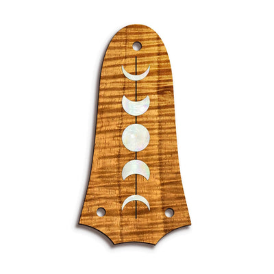 TaylorbyThalia Truss Rod Cover Custom Truss Rod Cover | Shape T3 - Fits 3 Hole Taylor Guitars Moon Phases / AAA Curly Koa