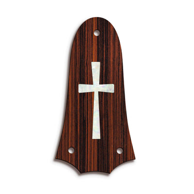 TaylorbyThalia Truss Rod Cover Custom Truss Rod Cover | Shape T3 - Fits 3 Hole Taylor Guitars Pearl Cross / Indian Rosewood