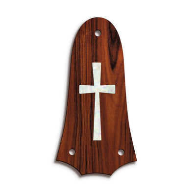 TaylorbyThalia Truss Rod Cover Custom Truss Rod Cover | Shape T3 - Fits 3 Hole Taylor Guitars Pearl Cross / Santos Rosewood