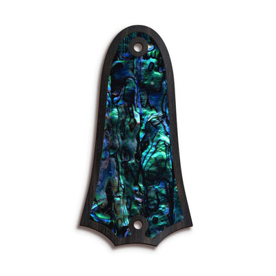 TaylorbyThalia Truss Rod Cover Custom Truss Rod Cover | Shape T4 - Fits 2 Hole Taylor Guitars Blue Abalone / Black Ebony