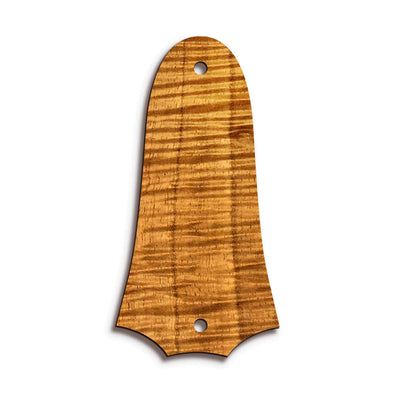 TaylorbyThalia Truss Rod Cover Custom Truss Rod Cover | Shape T4 - Fits 2 Hole Taylor Guitars Just Wood / AAA Curly Koa