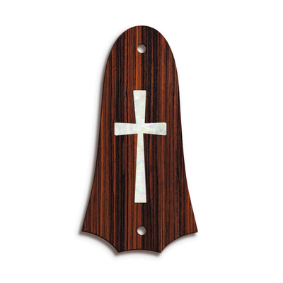 TaylorbyThalia Truss Rod Cover Custom Truss Rod Cover | Shape T4 - Fits 2 Hole Taylor Guitars Pearl Cross / Indian Rosewood
