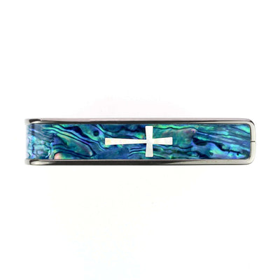 Thalia Capo Blue Abalone & Cross MOP | Capo Chrome / Bass (attach capo from top of neck)