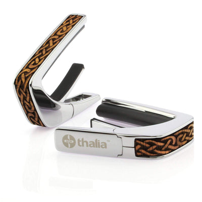 Thalia Capo Hawaiian Koa Celtic Knot | Deluxe Capo Chrome