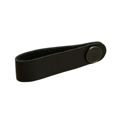 Thalia Leather Strap Tie Black Ebony | Leather Strap Tie