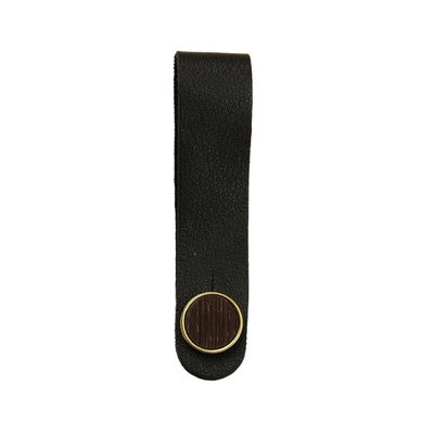 Thalia Leather Strap Tie Indian Rosewood | Leather Strap Tie Black / Gold / Headstock