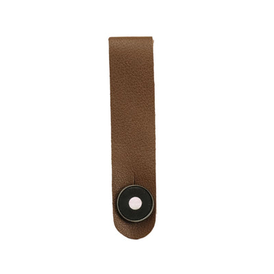 Thalia Leather Strap Tie Mother of Pearl & Black Ebony | Leather Strap Tie Brown / Black / Headstock