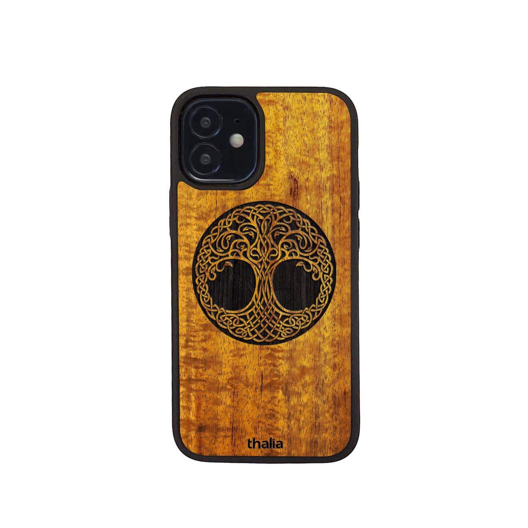 Thalia Phone Case Hawaiian Koa & Tree of Life Engraving | iPhone Case iPhone 12 mini