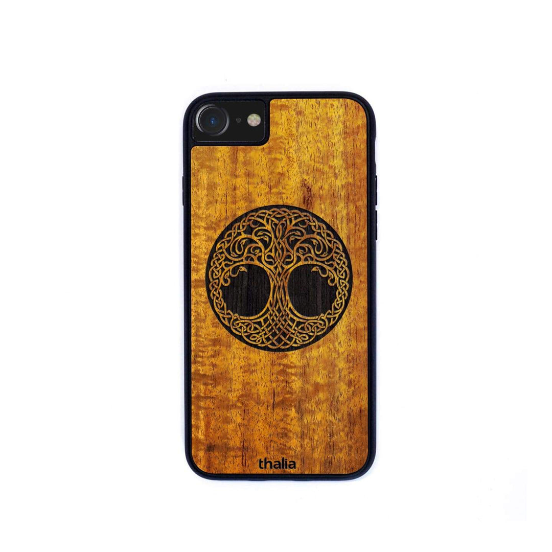Thalia Phone Case Hawaiian Koa & Tree of Life Engraving | iPhone Case iPhone 6/7/8/SE