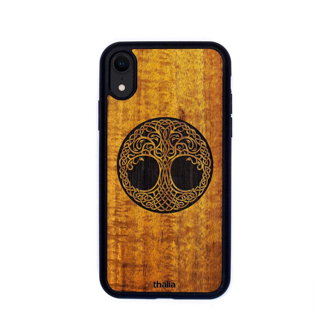Thalia Phone Case Hawaiian Koa & Tree of Life Engraving | iPhone Case iPhone XR