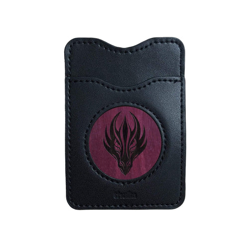 Thalia Phone Wallet Dragonhead Engraving | Leather Phone Wallet AAA Curly Koa