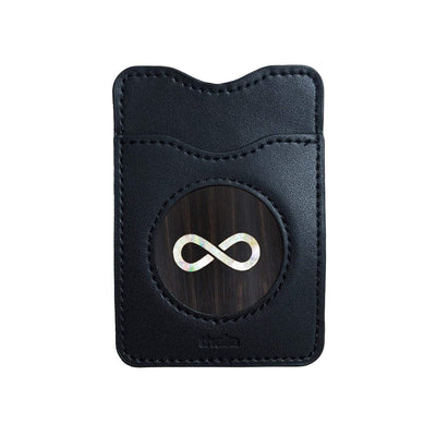 Thalia Phone Wallet Pearl Infinity | Leather Phone Wallet Black Ebony