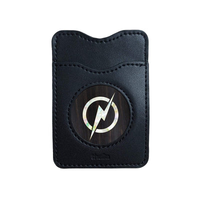 Pearl Lightning Bolt | Leather Phone Wallet