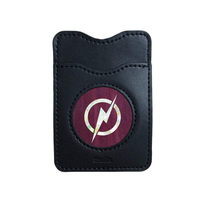 Thalia Phone Wallet Pearl Lightning Bolt | Leather Phone Wallet Purpleheart