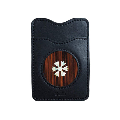Thalia Phone Wallet Pearl Snowflake | Leather Phone Wallet Indian Rosewood
