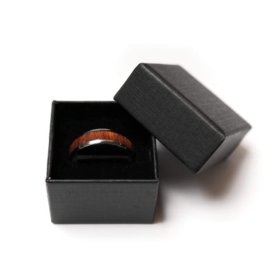 Thalia Ring AAA Curly Hawaiian Koa | Tungsten Carbide Ring 8mm