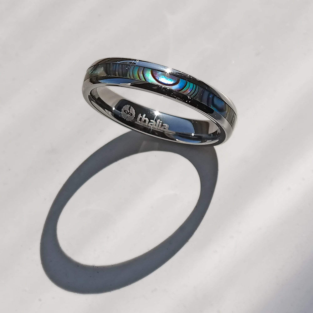 Shell Friesian Rng Tungsten Men 9.5 Ring Engagement & Wedding Jewelry Mens Abalone Shell ...