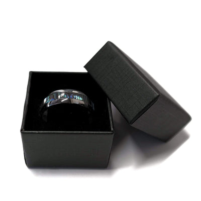 Thalia Ring Blue Abalone | Tungsten Carbide Ring 8mm