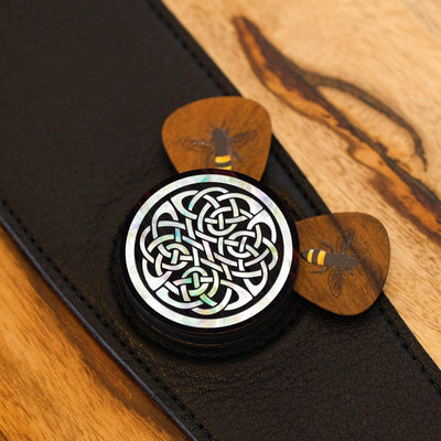 Thalia Strap Pearl Celtic Knot | Pick Puck Integrated Leather Strap