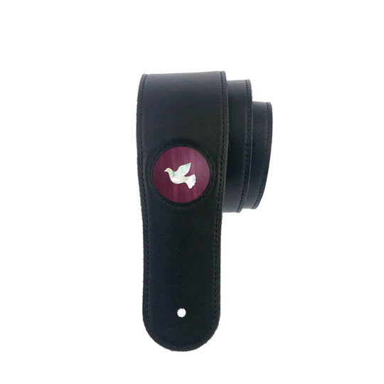Thalia Strap Purpleheart & Pearl Dove Inlay | Italian Leather Strap Black / Standard