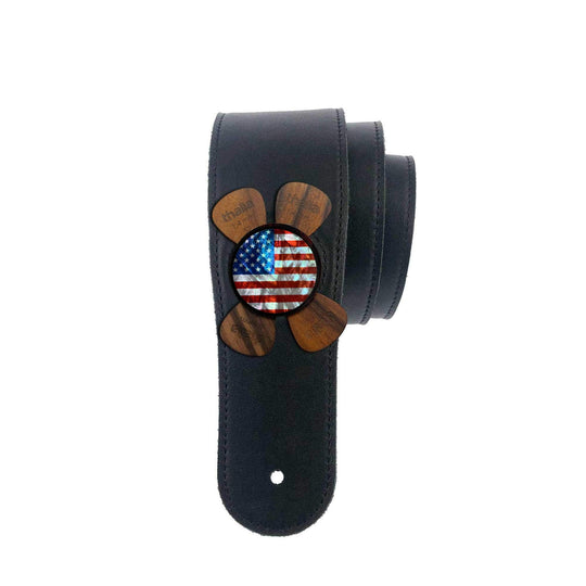 Thalia Strap Stars & Stripes | Limited Edition Pick Puck Integrated Leather Strap Black / STANDARD