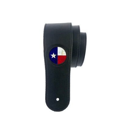 Thalia Strap Texas Lonestar Pearl Inlay | Italian Leather Strap Black / Standard