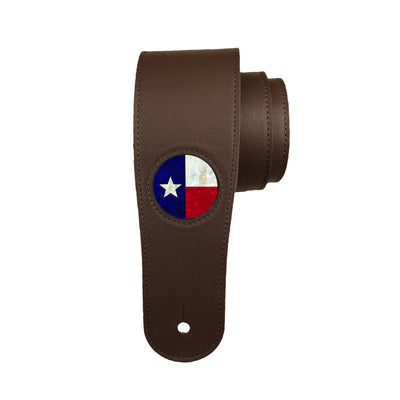 Thalia Strap Texas Lonestar Pearl Inlay | Italian Leather Strap Dark Chocolate / Standard