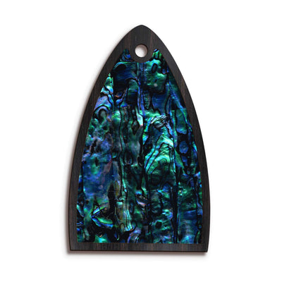 Thalia Truss Rod Cover Custom Truss Rod Cover | Shape T12 - Fits Many PRS Guitars Blue Abalone / Black Ebony