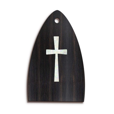 Thalia Truss Rod Cover Custom Truss Rod Cover | Shape T12 - Fits Many PRS Guitars Pearl Cross / Black Ebony