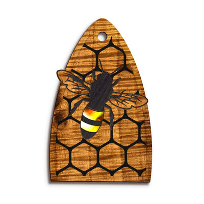 Thalia Truss Rod Cover Custom Truss Rod Cover | Shape T12 - Fits Many PRS Guitars Save the Bees / AAA Curly Koa