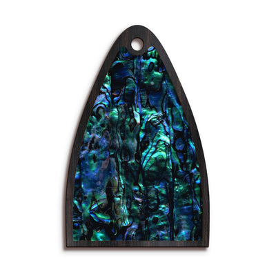 Thalia Truss Rod Cover Custom Truss Rod Cover | Shape T13 - Fits Many PRS Guitars Blue Abalone / Black Ebony