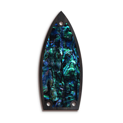 Thalia Truss Rod Cover Custom Truss Rod Cover | Shape T9 - Fits Most Gretsch Guitars Blue Abalone / Black Ebony