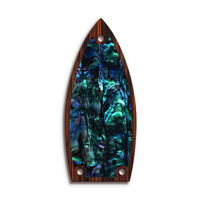 Thalia Truss Rod Cover Custom Truss Rod Cover | Shape T9 - Fits Most Gretsch Guitars Blue Abalone / Indian Rosewood