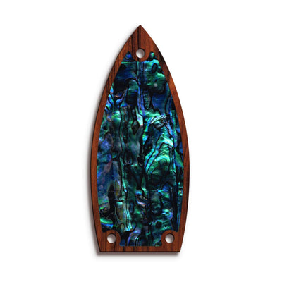 Thalia Truss Rod Cover Custom Truss Rod Cover | Shape T9 - Fits Most Gretsch Guitars Blue Abalone / Santos Rosewood