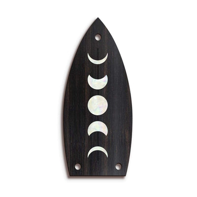 Thalia Truss Rod Cover Custom Truss Rod Cover | Shape T9 - Fits Most Gretsch Guitars Moon Phases / Black Ebony