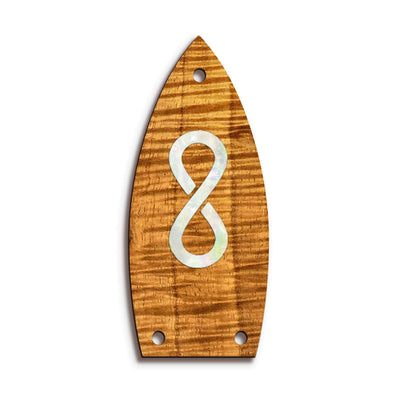 Thalia Truss Rod Cover Custom Truss Rod Cover | Shape T9 - Fits Most Gretsch Guitars Pearl Infinity / AAA Curly Koa