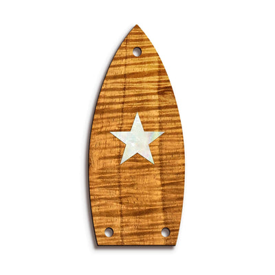 Thalia Truss Rod Cover Custom Truss Rod Cover | Shape T9 - Fits Most Gretsch Guitars Pearl Star / AAA Curly Koa