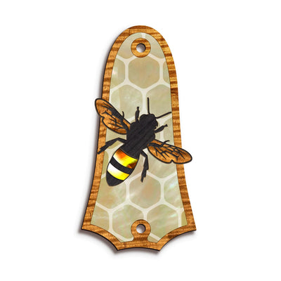 Thalia Truss Rod Cover Save the Bees | Custom Truss Rod Cover Pearl Save the Bees / T4 (Taylor 2-Hole)