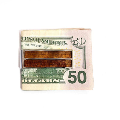 ThaliaCapos.com Money Clip AAA Curly Hawaiian Koa Money Clip