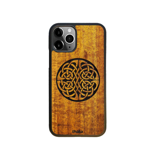 ThaliaCapos.com Phone Case Hawaiian Koa & Celtic Knot Engraving | iPhone Case iPhone 11 Pro